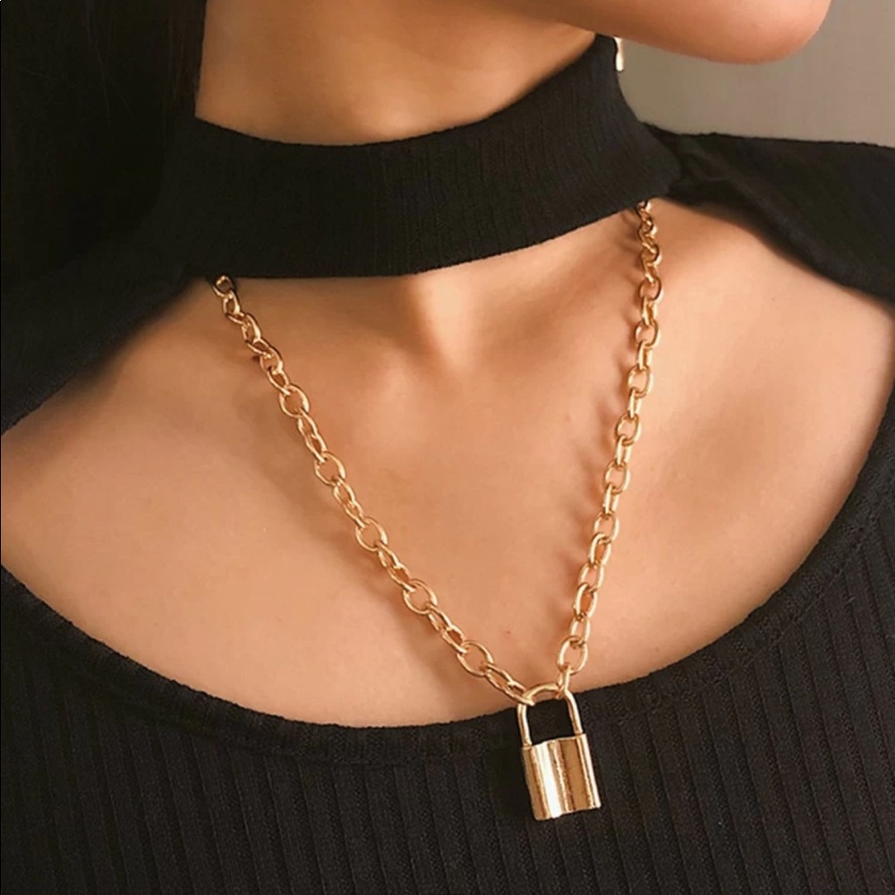 🎀New Lock necklace stainless steel